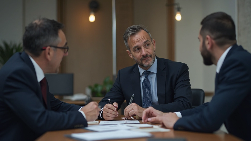 Бизнесмен проводит переговоры по инвестиционной сделке