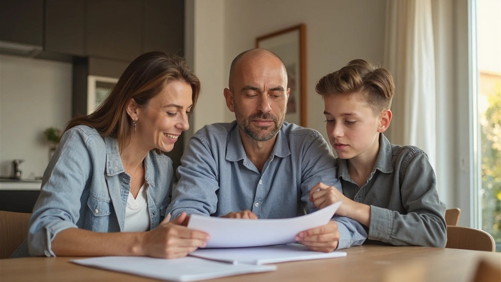 Семья планирует личные финансы вместе за столом