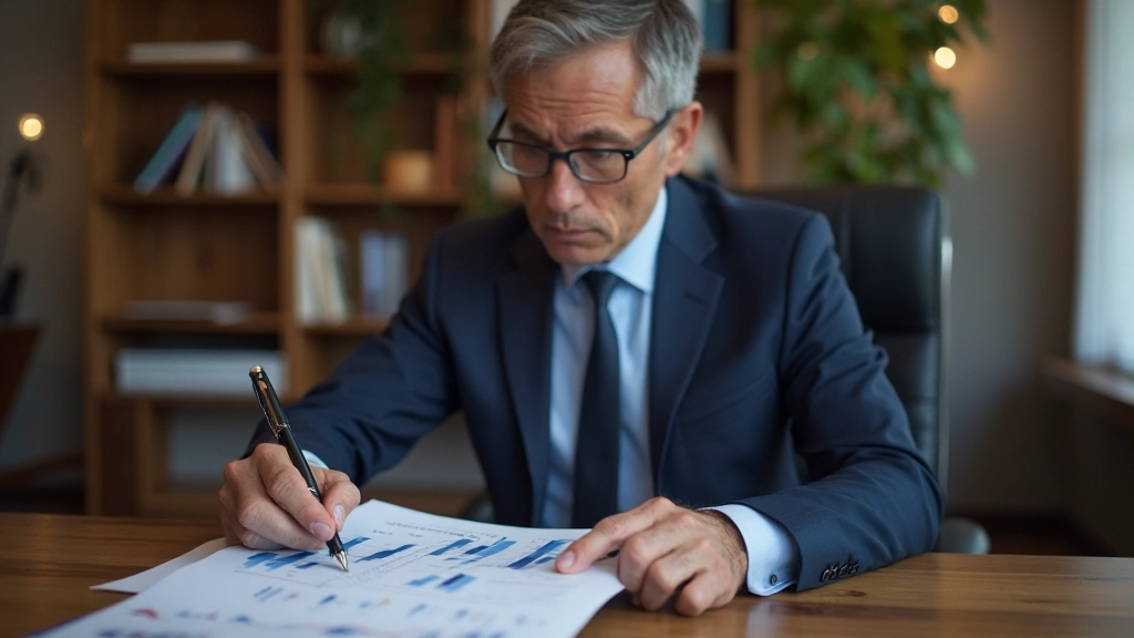 Инвестиционный портфель с диаграммой распределения активов на рабочем столе