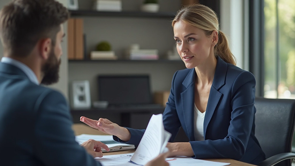 Финансовый консультант объясняет инвестиционные стратегии клиенту