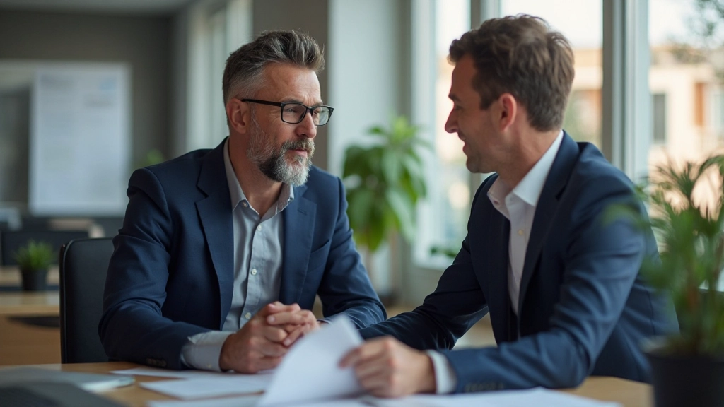 Консультант помогает клиенту выбрать оптимальную финансовую стратегию