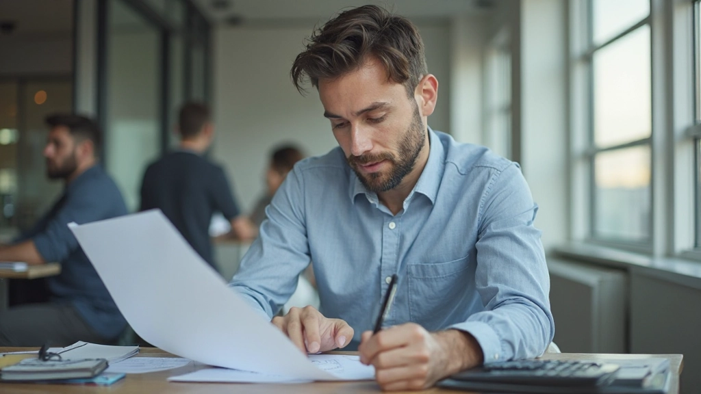 Ноутбук с бюджетной таблицей, калькулятор и планировщик на столе