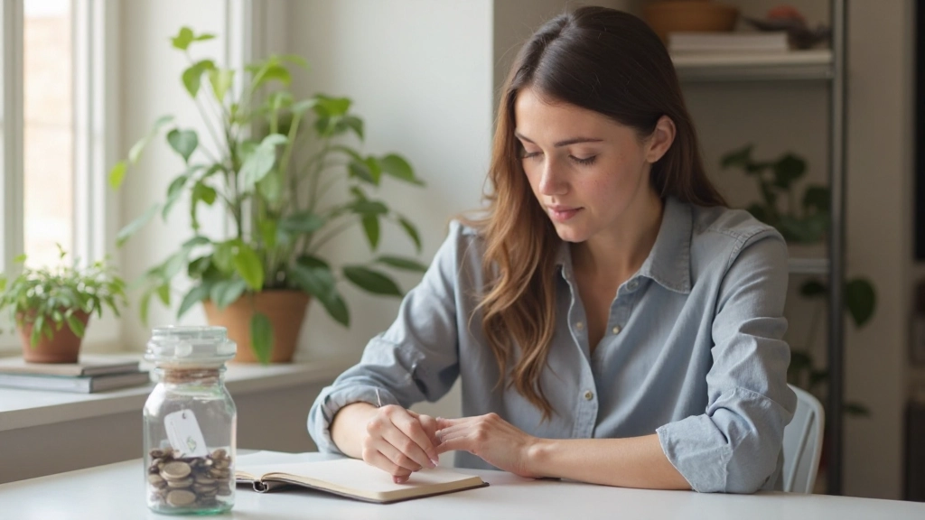 Человек откладывающий деньги в копилку, демонстрирующий накопление и сбережения