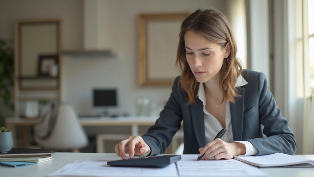 Профессиональное фото человека, планирующего личные финансы за столом